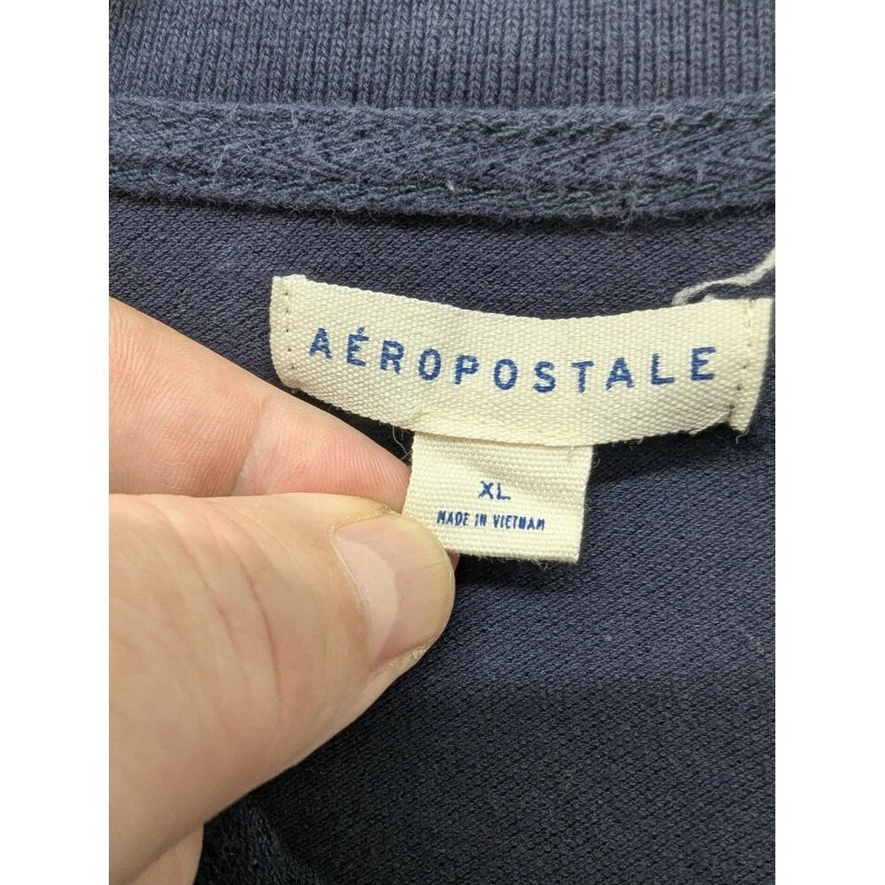 Aeropostale Polo Shirt Womens XL Navy A87 Logo Short Sleeve Stretch Embroidered - Picture 7 of 9